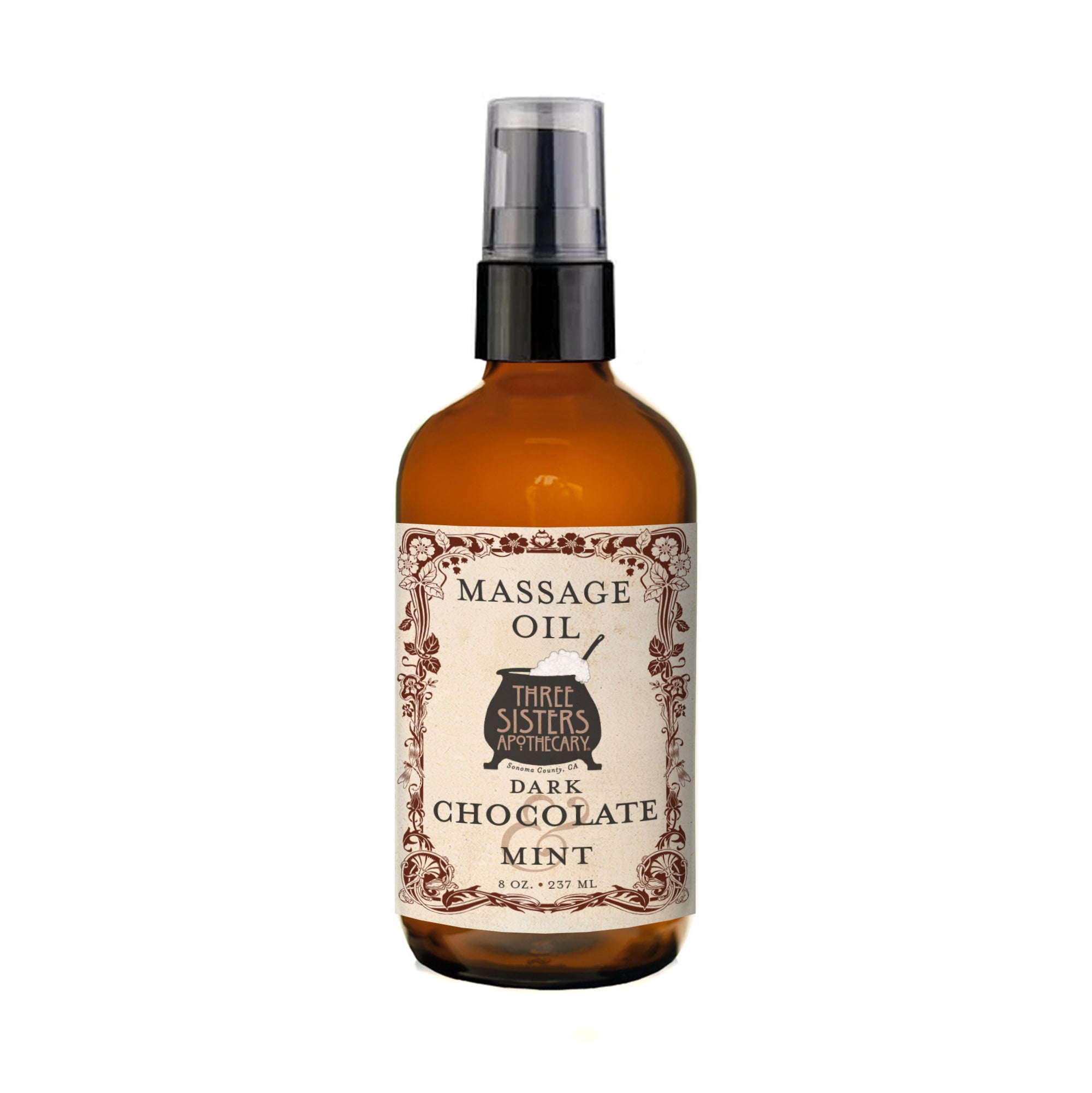 Massage Oil Dark Chocolate & Mint – Soap Cauldron