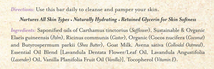Bar Soap Lavender & Mexican Vanilla