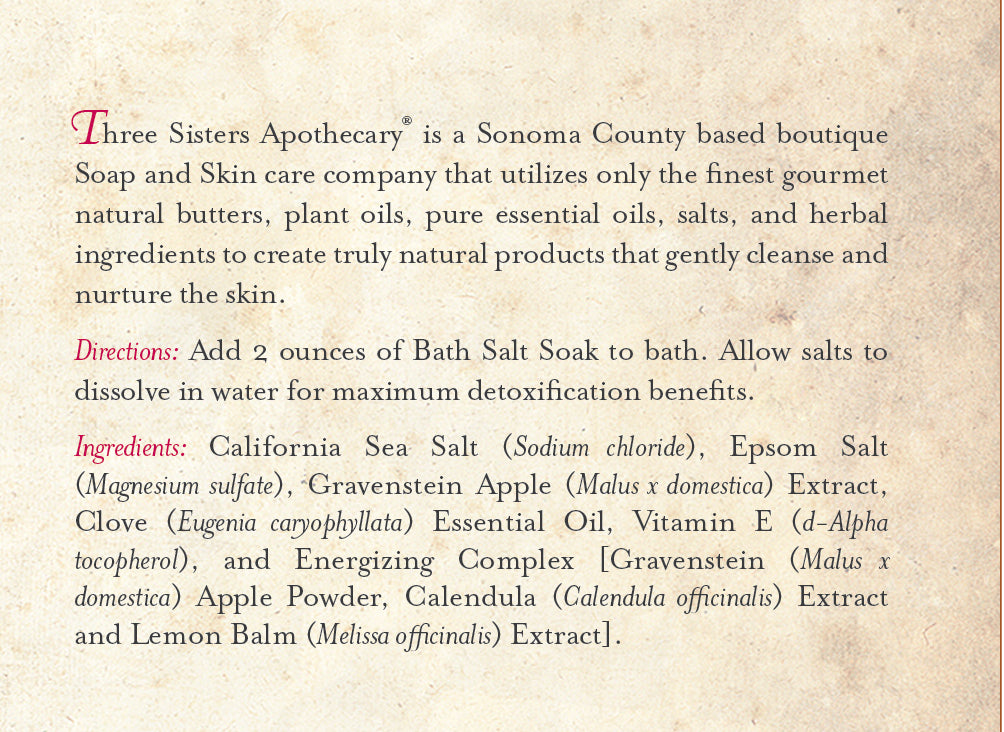 Bath Salt Soak Gravenstein Apple