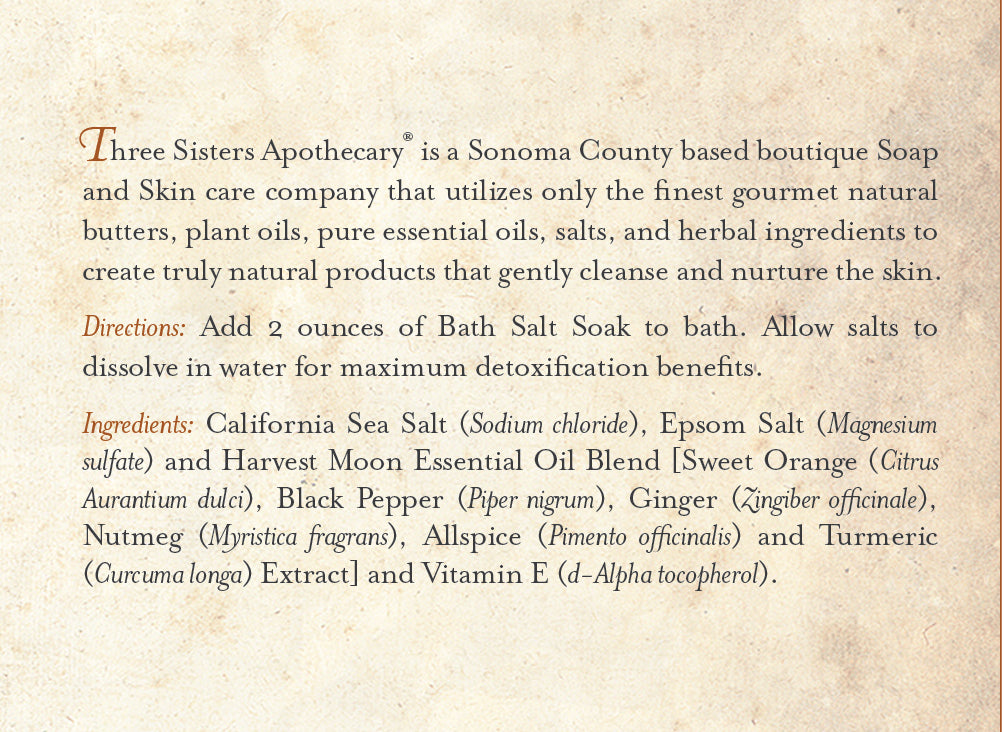 Bath Salt Soak Harvest Moon