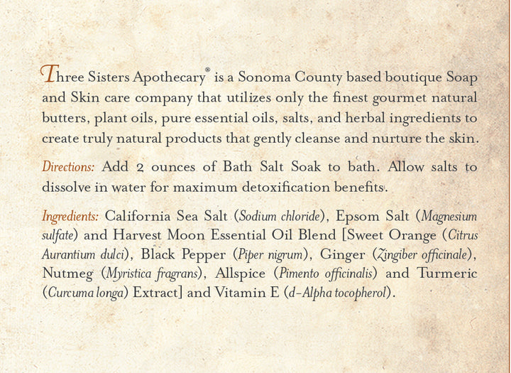 Bath Salt Soak Harvest Moon
