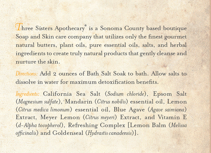 Bath Salt Soak Meyer Lemon
