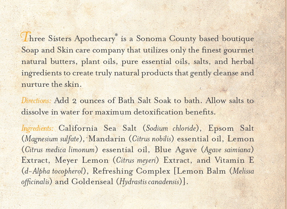 Bath Salt Soak Meyer Lemon