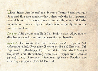 Bath Salt Soak Rosemary & Mint