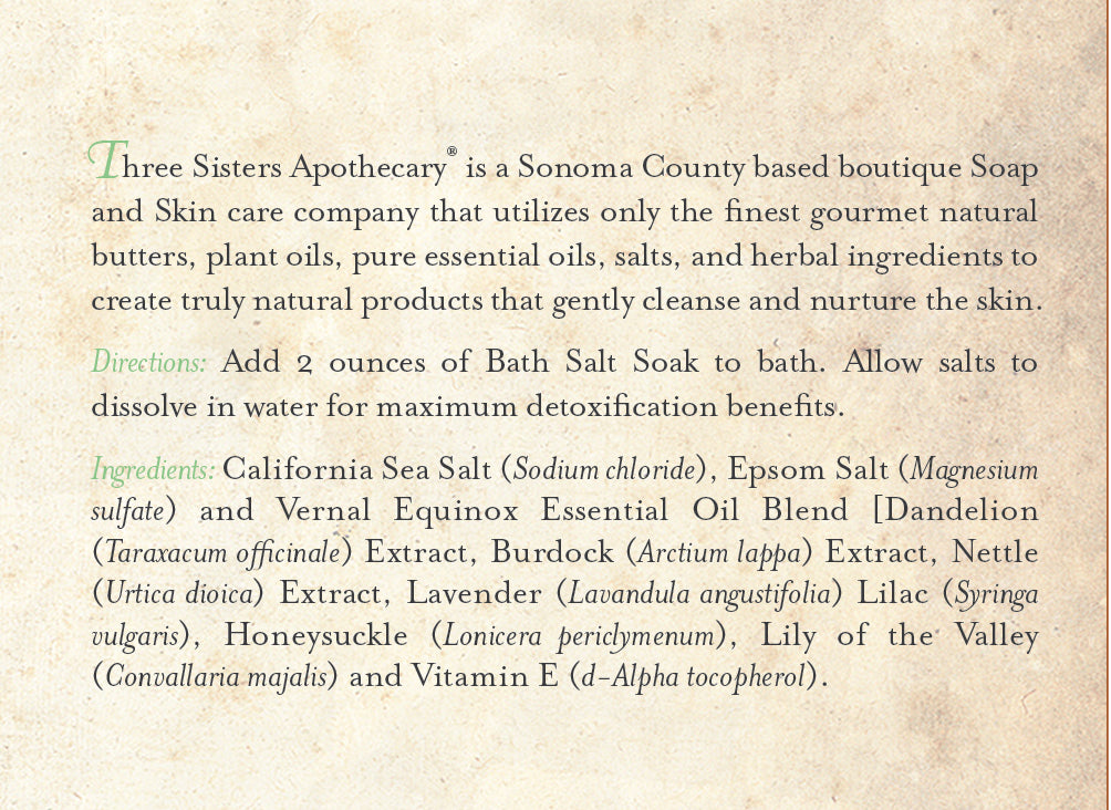 Bath Salt Soak Vernal Equinox