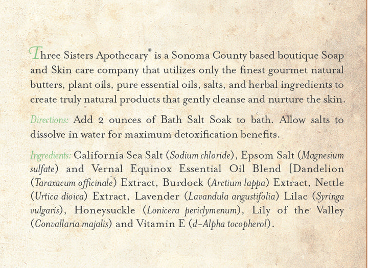 Bath Salt Soak Vernal Equinox