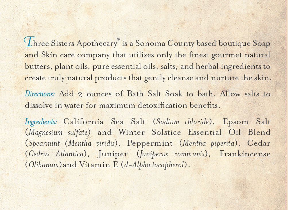 Bath Salt Soak Winter Solstice