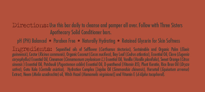 Shampoo & Body Bar All in One Bar Bay Rum Normal to Dry