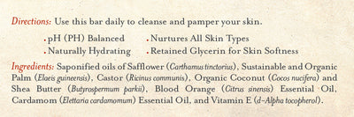 Bar Soap Blood Orange & Cardamom