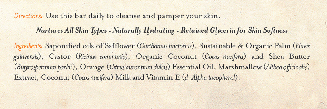 Bar Soap Sweet Orange & Coconut Milk