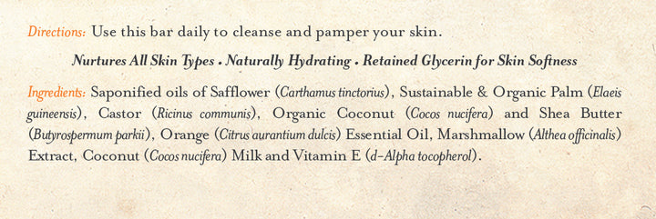 Bar Soap Sweet Orange & Coconut Milk