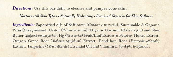 Bar Soap California Mission Fig & Honey