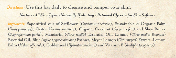 Bar Soap Meyer Lemon & Agave