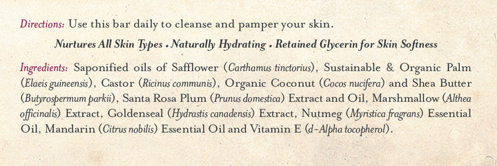 Bar Soap Santa Rosa Plum & Nutmeg
