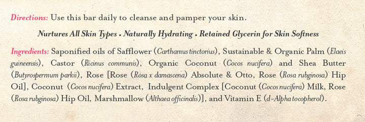 Bar Soap Rose & Coconut Milk