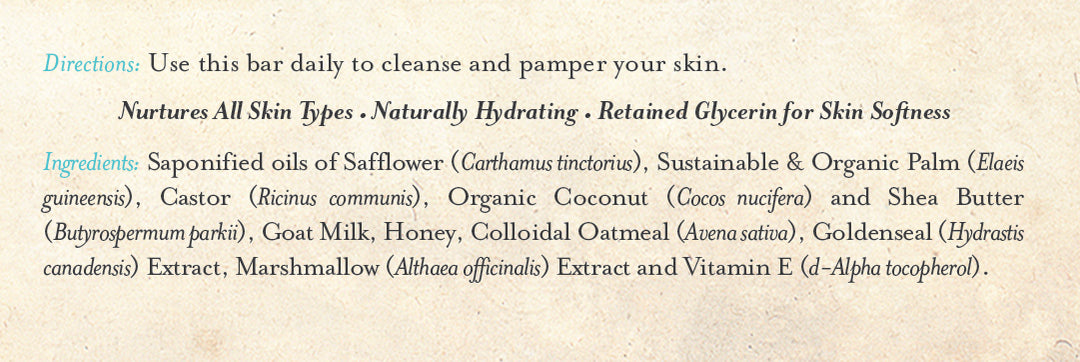 Bar Soap Unscented Goat Milk & Honey