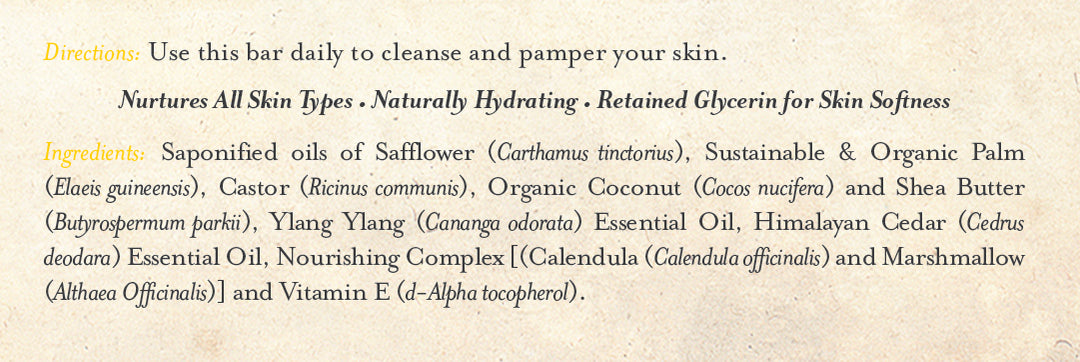 Bar Soap Ylang Ylang & Cedar