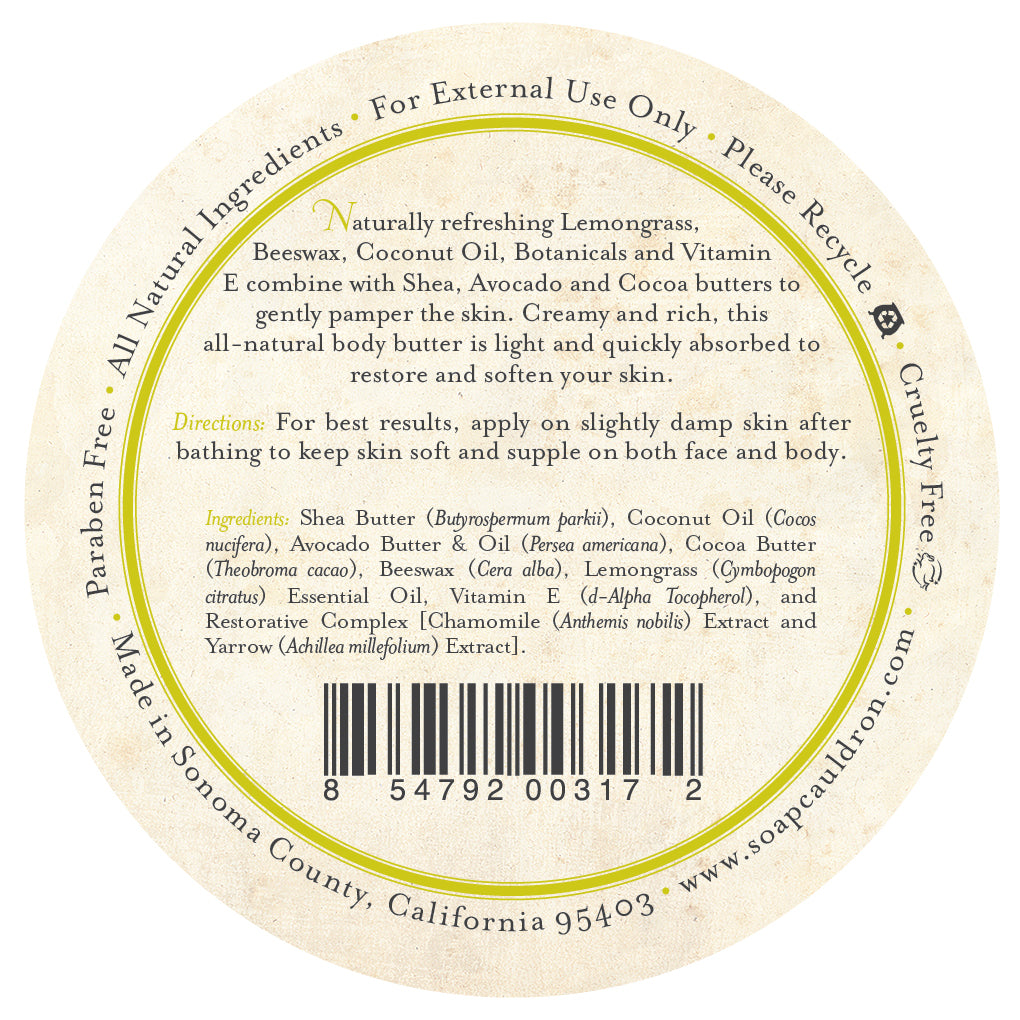 Body Butter Lemongrass