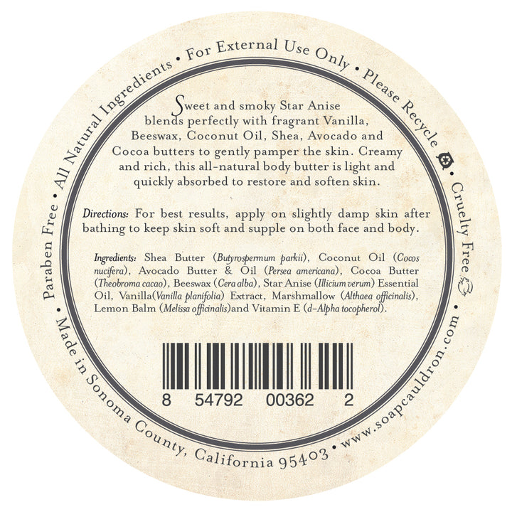 Body Butter Black Licorice & Vanilla
