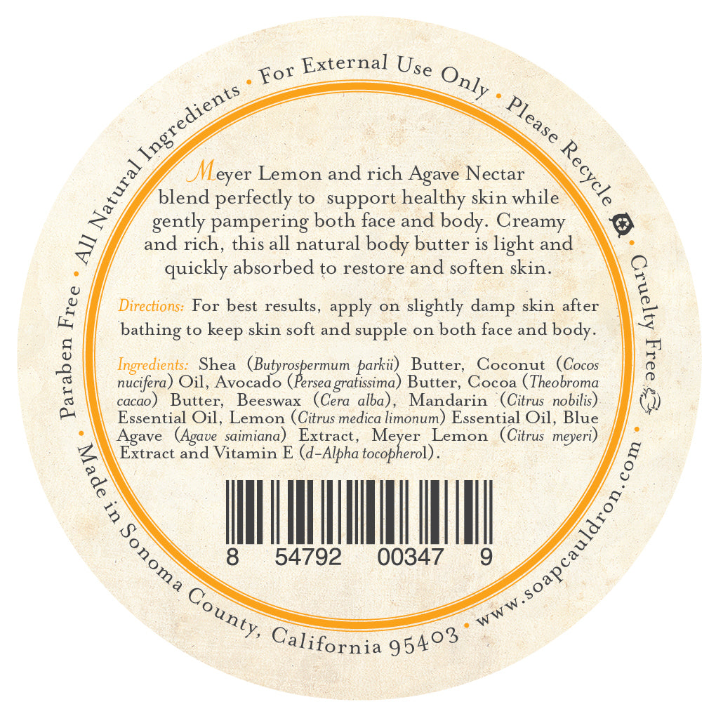 Body Butter Meyer Lemon & Agave