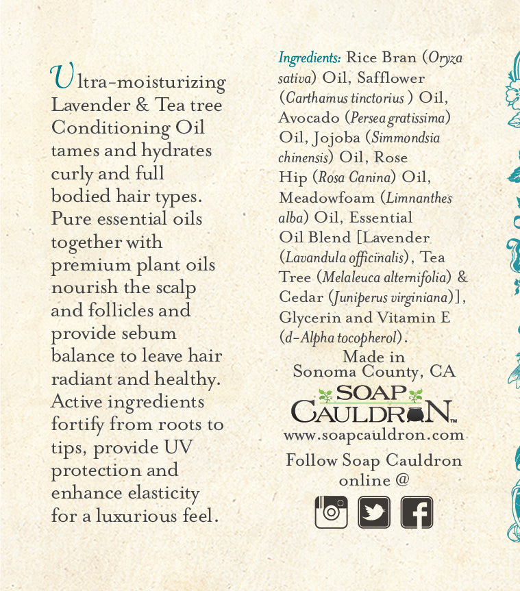 Hair Oil Lavender Tea Tree