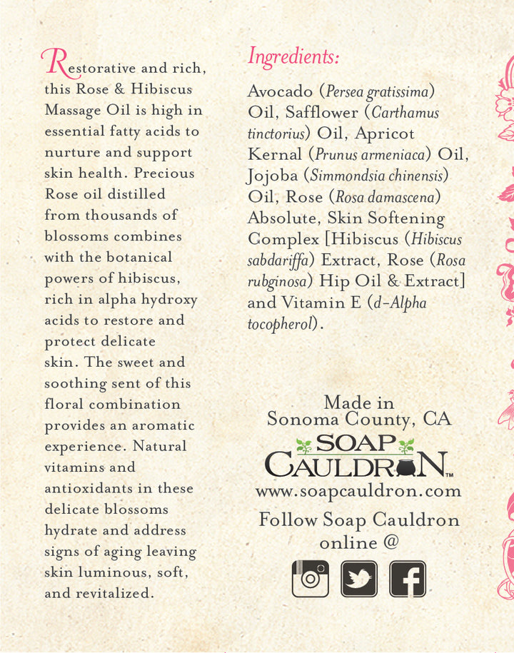Massage Oil Rose & Hibiscus