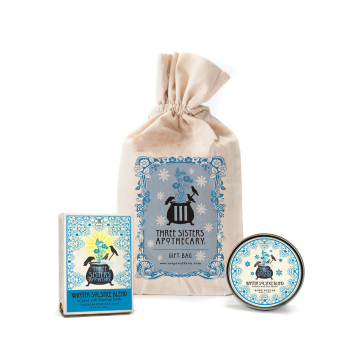 Muslin Gift Set Winter Solstice Bath Soap & Body Butter