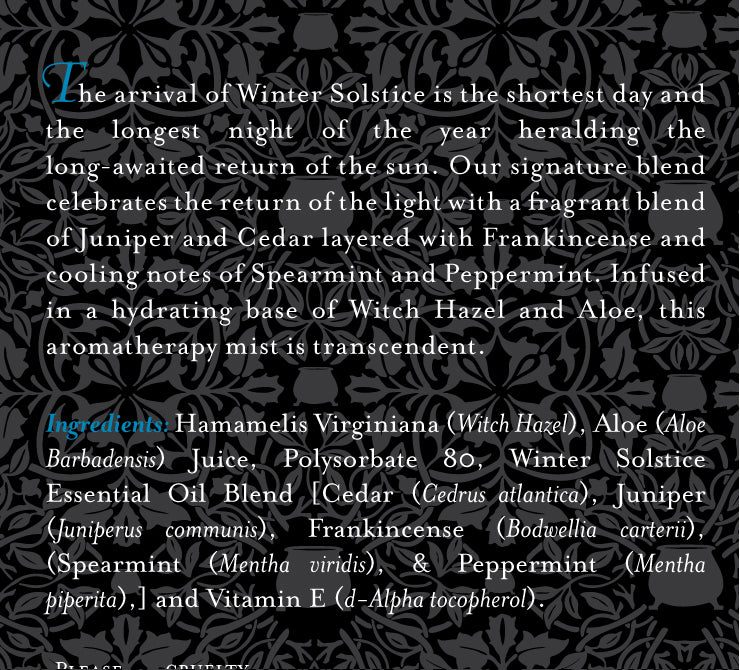 Aromatherapy Mist Winter Solstice