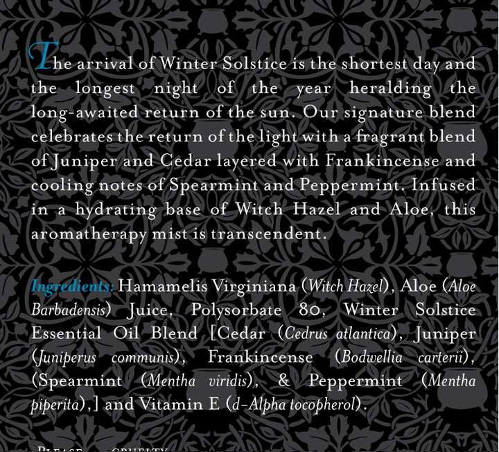 Aromatherapy Mist Winter Solstice