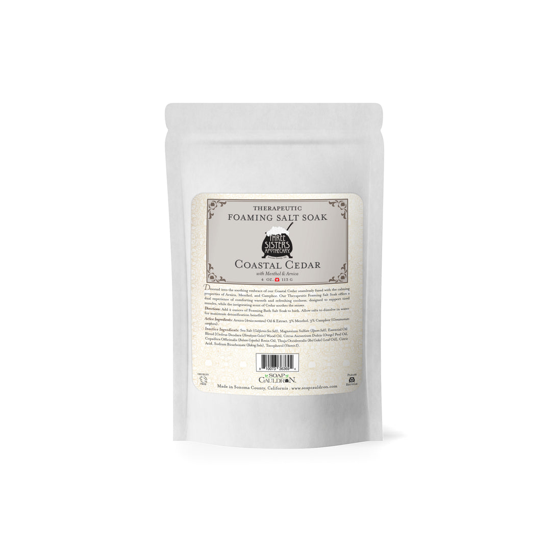 Bath Salt Soak Therapeutic Foaming  Coastal Cedar