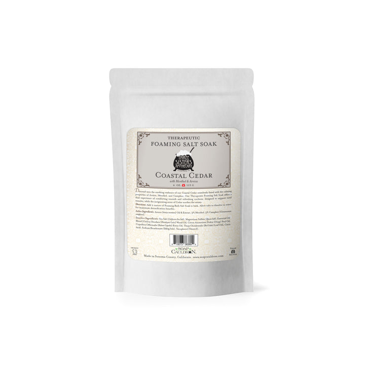Bath Salt Soak Therapeutic Foaming  Coastal Cedar