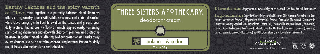 Deodorant Cream Oakmoss & Clove