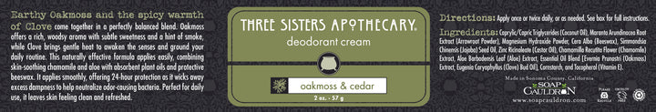 Deodorant Cream Oakmoss & Clove
