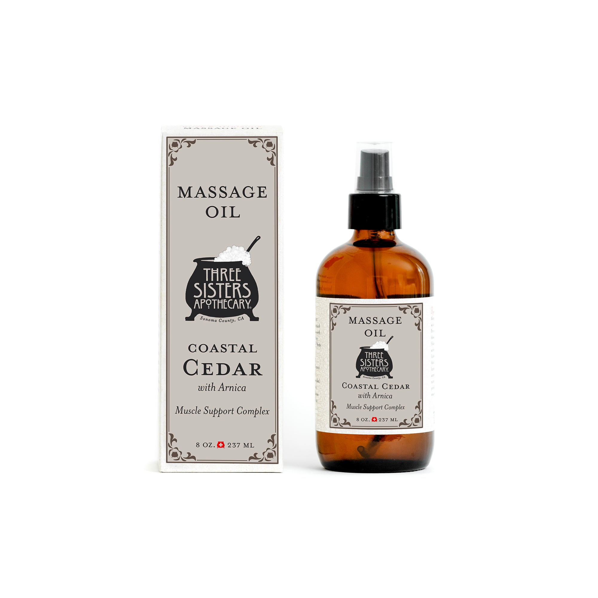 Massage Oil Therapeutic Coastal Cedar with Arnica – Soap Cauldron