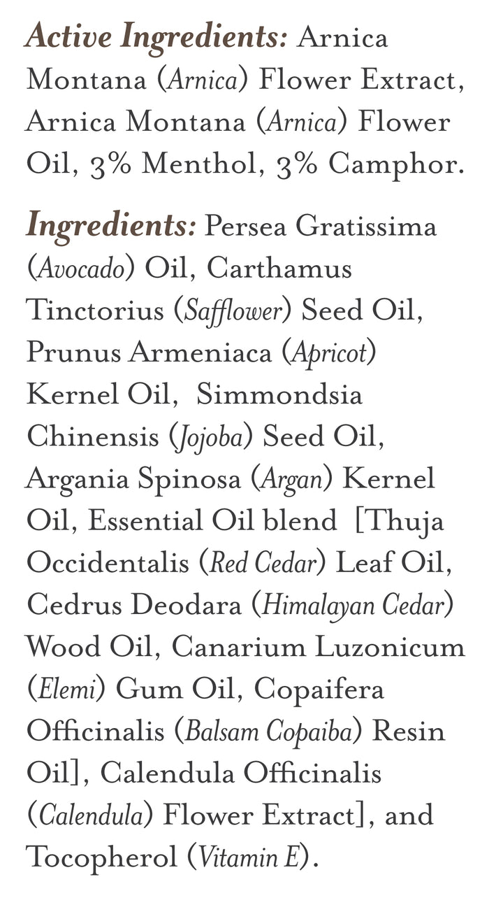 Therapeutic Massage Oil Coastal Cedar with Arnica