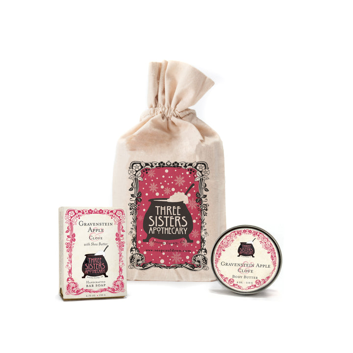 Muslin Gift Set Let It Snow Bar Soap & Body Butter