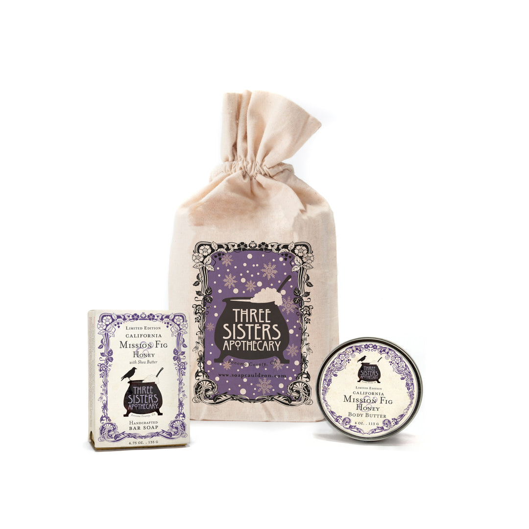 Muslin Gift Set Let It Snow Bar Soap & Body Butter