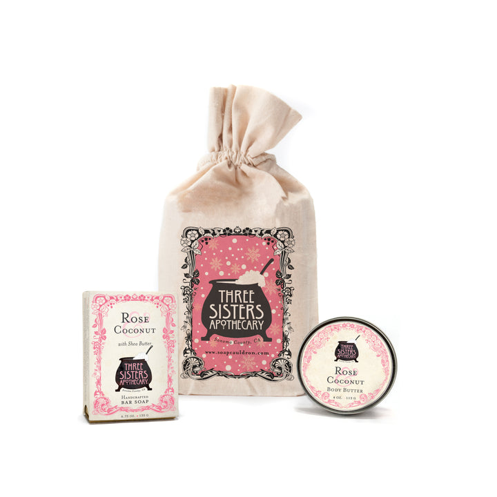 Muslin Gift Set Let It Snow Bar Soap & Body Butter