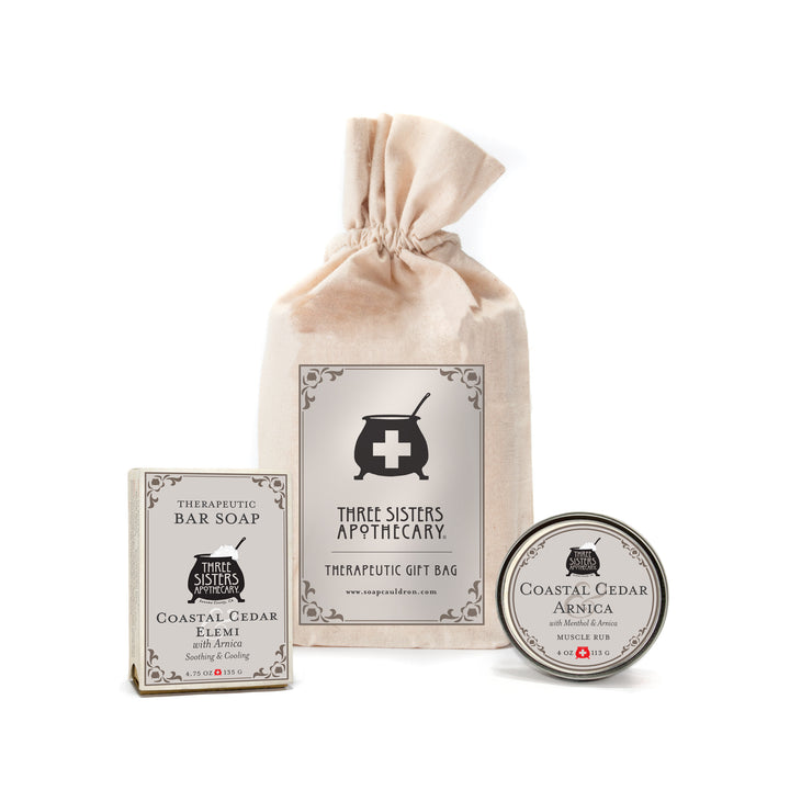 Therapeutic Muslin Bar Soap and Body Butter Gift Set