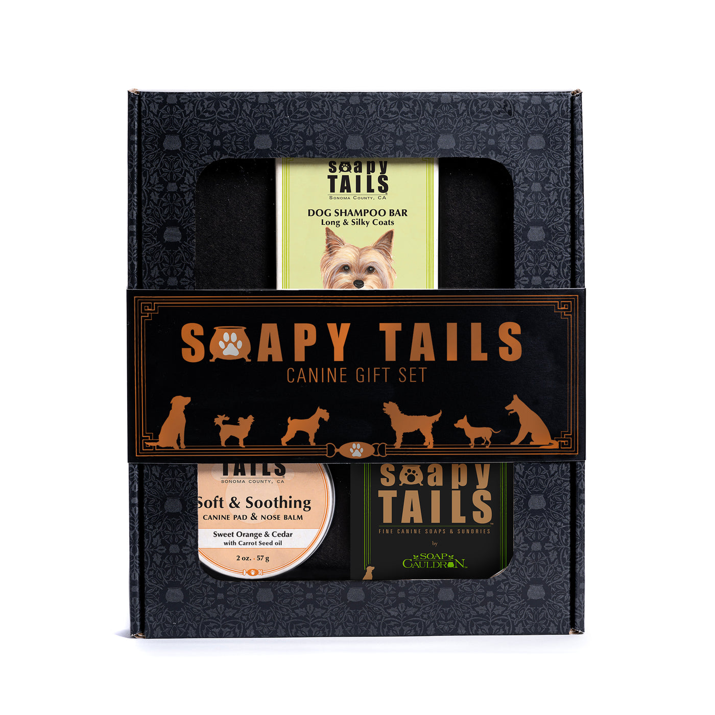 Soapy Tails Dog Shampoo Bar & Pad Balm Gift Set