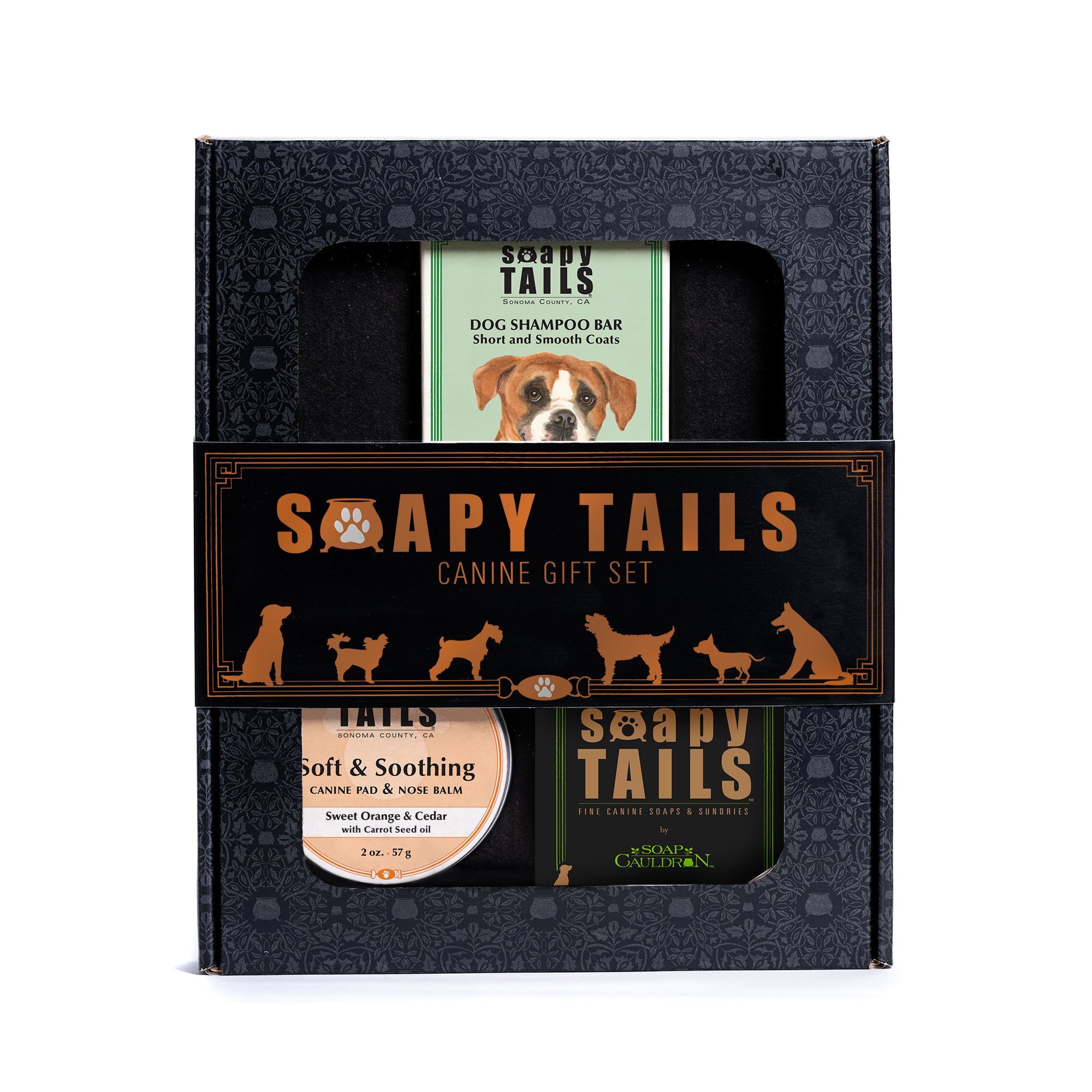 Soapy Tails Dog Boxed Gift Set Shampoo Bar & Pad Balm – Soap Cauldron