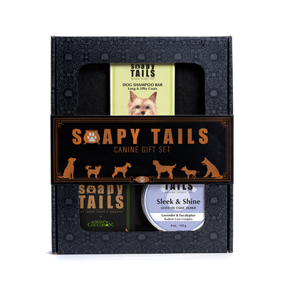 Soapy Tails Dog Shampoo Bar & Coat Tamer Gift Set