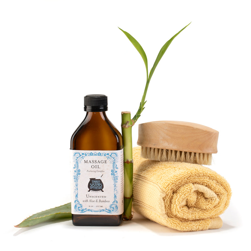 Massage Oil Unscented with Aloe and Bamboo