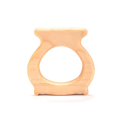 Wooden Cauldron Teether - Natural Baby Gift