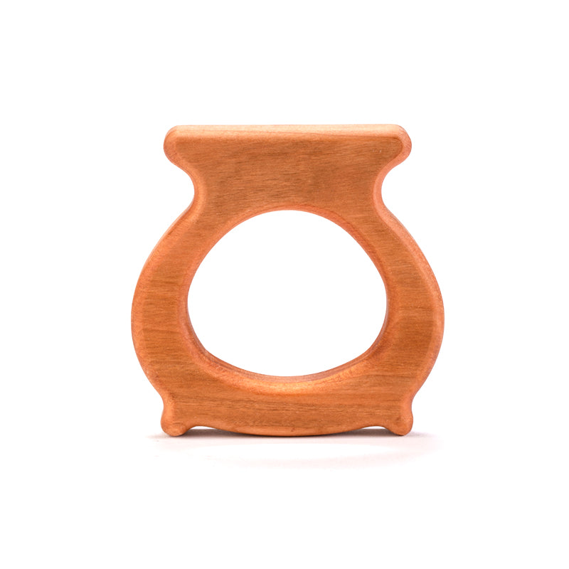 Wooden Cauldron Teether - Natural Baby Gift