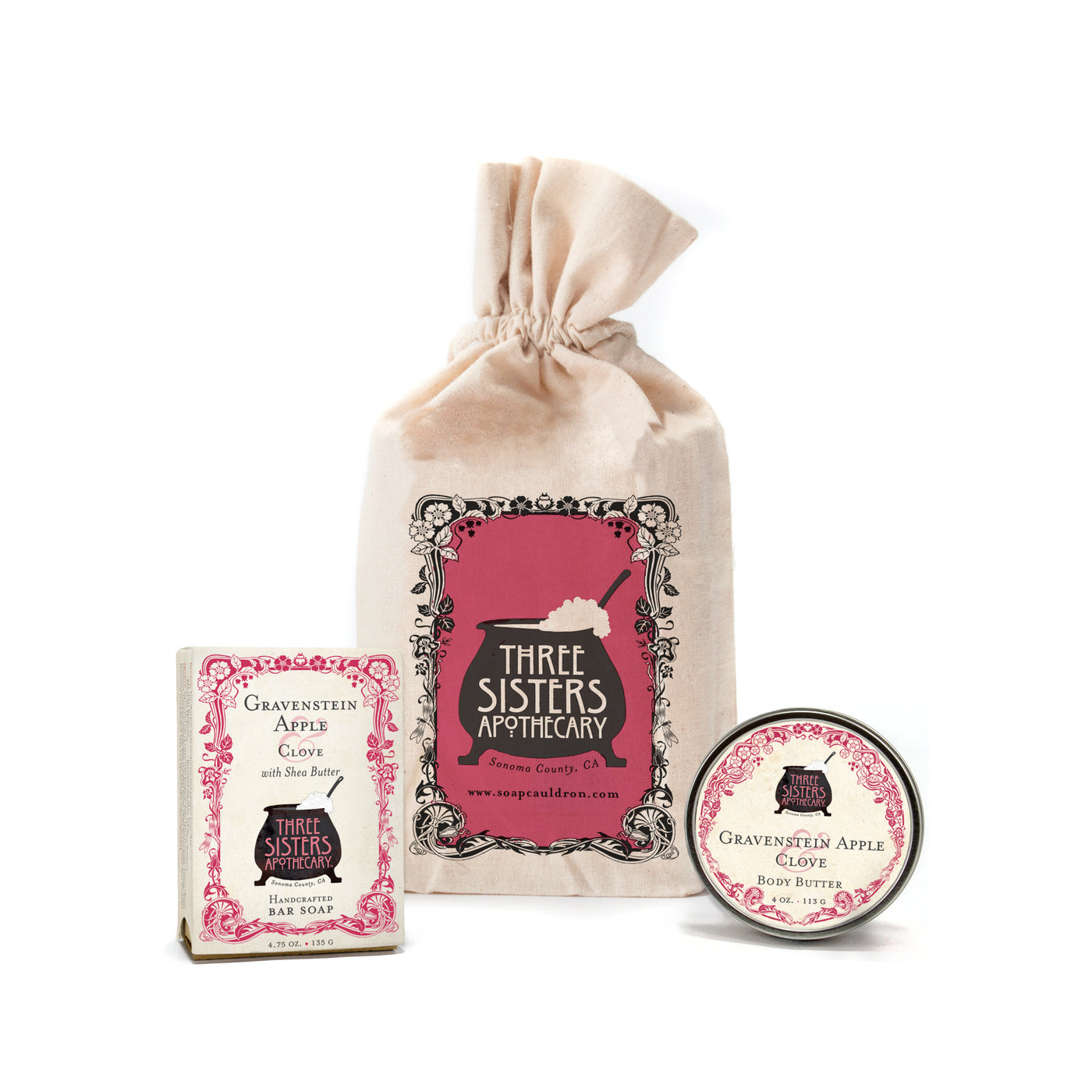 Muslin Bar Soap and Body Butter Gift Set