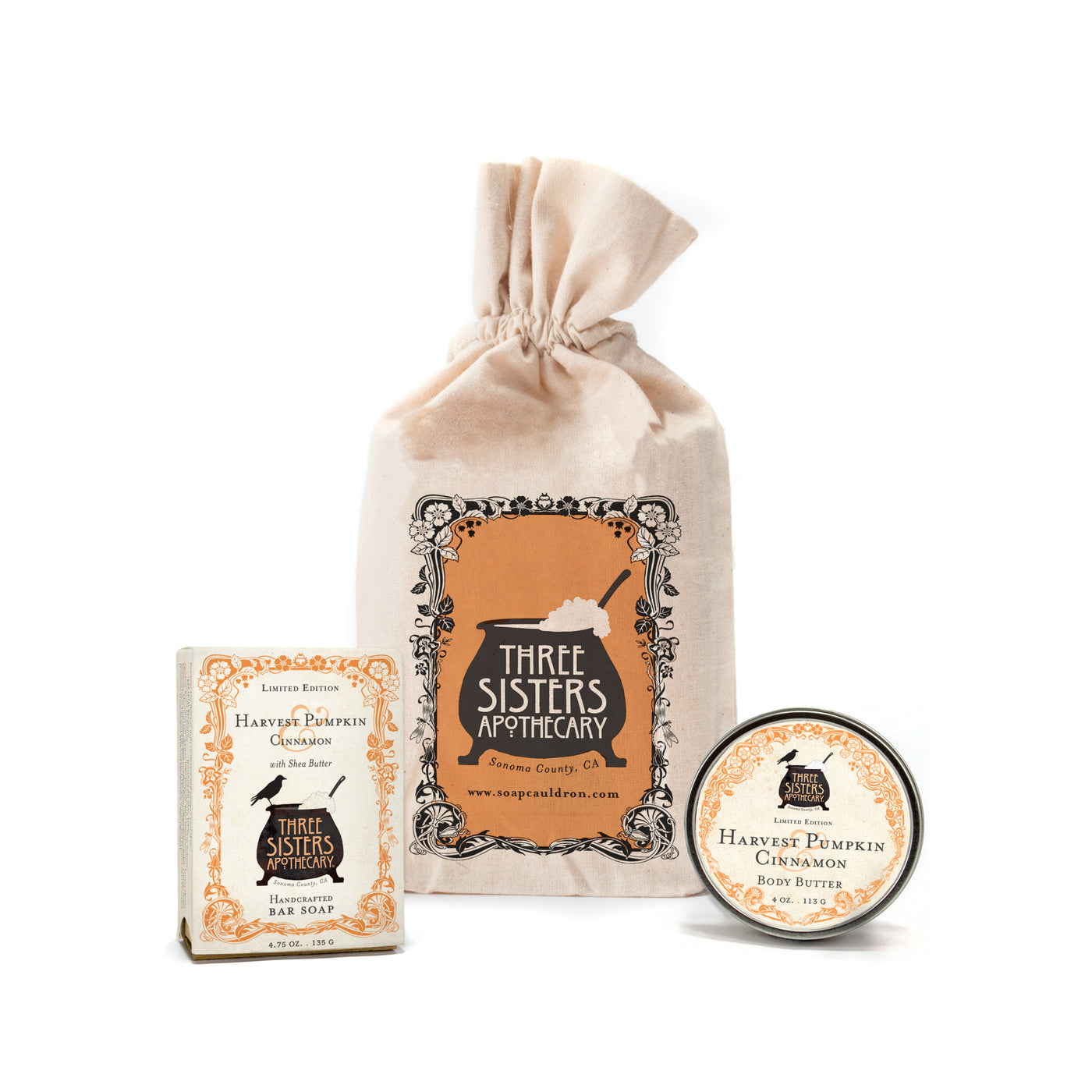 Muslin Bar Soap and Body Butter Gift Set