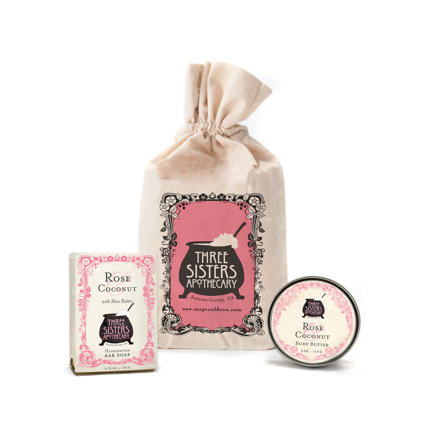 Muslin Bar Soap and Body Butter Gift Set