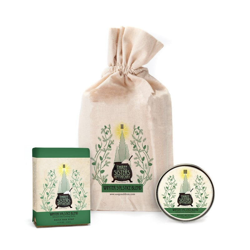 Winter Solstice Bar Soap and Body Butter Gift Set