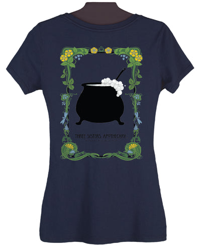 Soap Cauldron Women's Fine Scoop T-Shirt - Navy